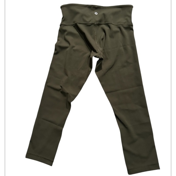 lululemon🍋Wunder Under CropIII Full-onLuxstreme Dark OliveLeggings Size 6 - Picture 10 of 11